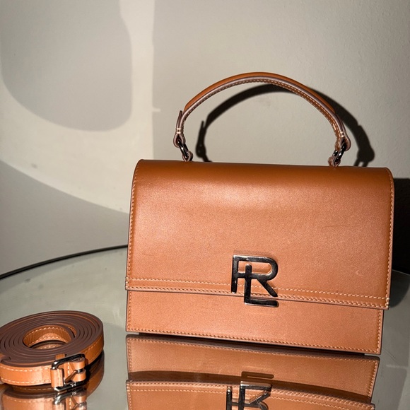 Ralph Lauren Handbags - Brown Leather Top-Handle Crossbody Bag